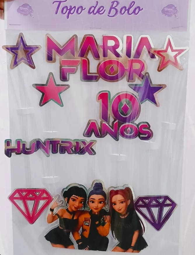 Topo de bolo tema K-pop, feito pela Dream Craft