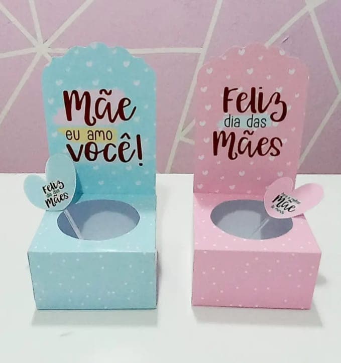 Caixinhas tema Dia das Mães, feitas pela Dream Craft